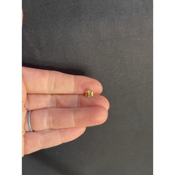 Meadowlark Amulet Love Earrings Sterling Gold Plated Pink Sapphire Charm Earring - Picture 5 of 5